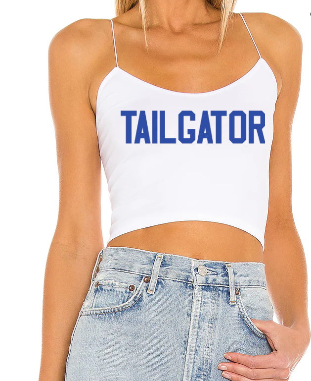 Tailgator Seamless Skinny Strap Crop Top (Available in 2 Colors)