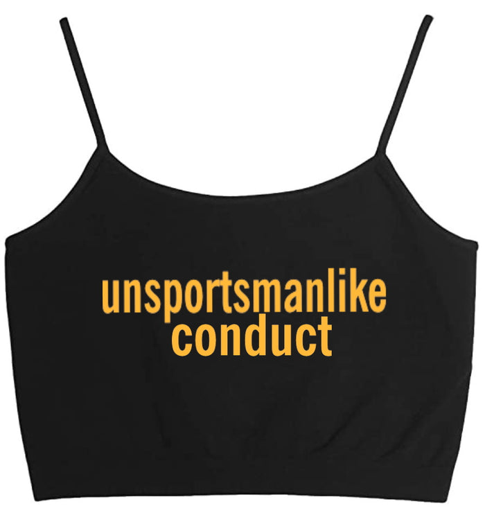 Unsportsmanlike Conduct Seamless Crop Top (Available in 2 Colors)