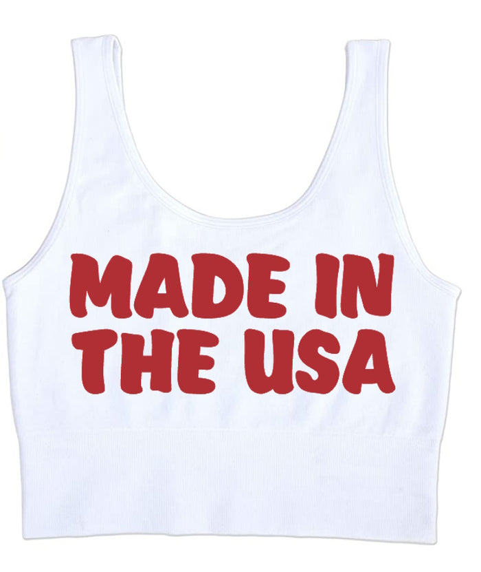 Made In The USA Seamless Tank Crop Top