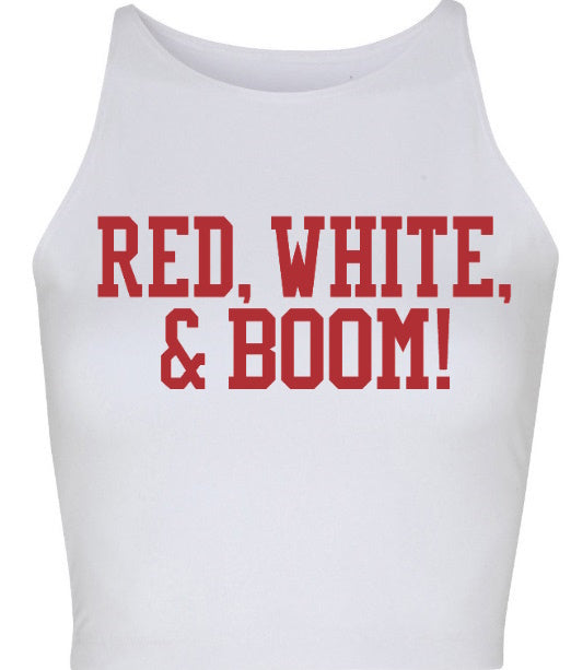 Red, White, & Boom! Seamless Crop Top