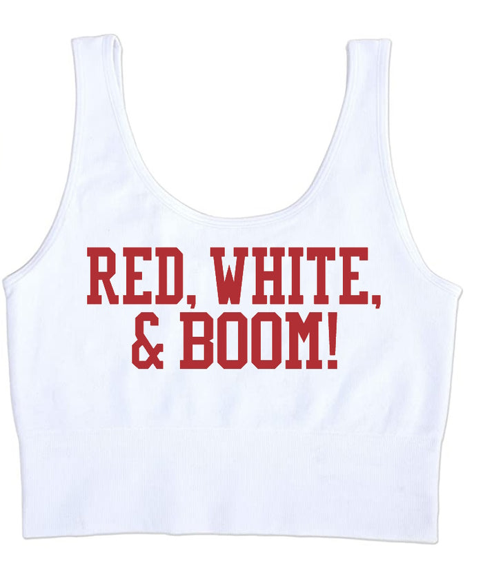Red, White, & Boom! Seamless Tank Crop Top
