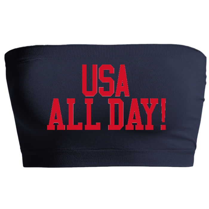 USA All Day! Seamless Bandeau (Available in 2 Colors)