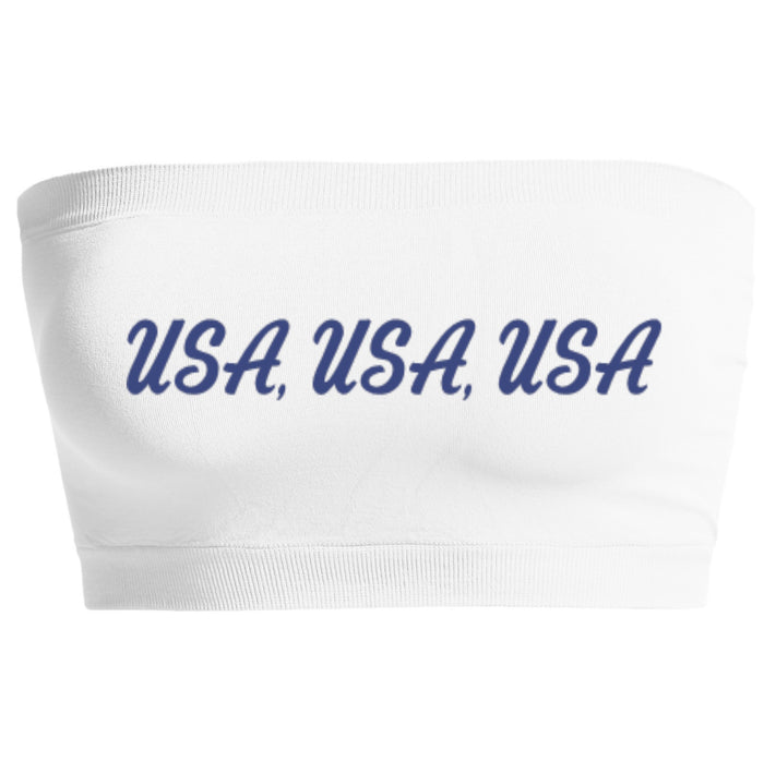 USA, USA, USA Seamless Bandeau (Available in 2 Colors)