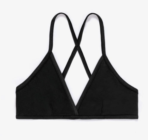Custom Single Color Text Crossback Bralette (Available in 13 Colors)