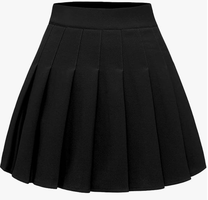 Black Pleated Cheer Skirt
