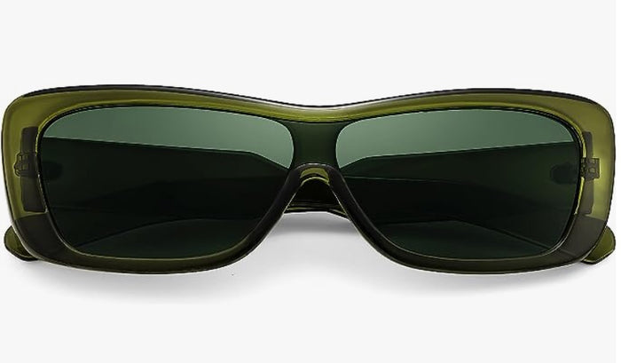 Dark Green Rectangular Sunglasses