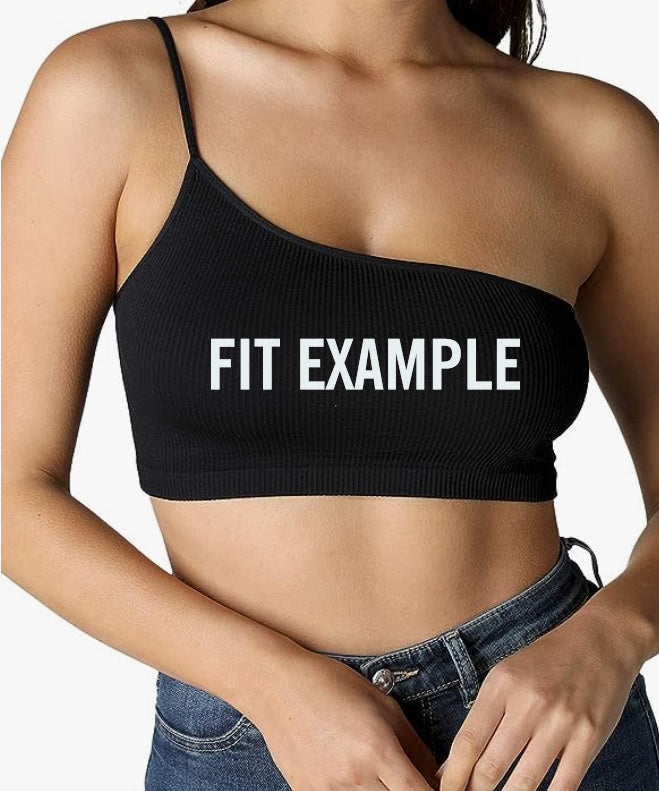 Paws Up Seamless One Shoulder Ribbed Crop Top (Available in 2 Colors)