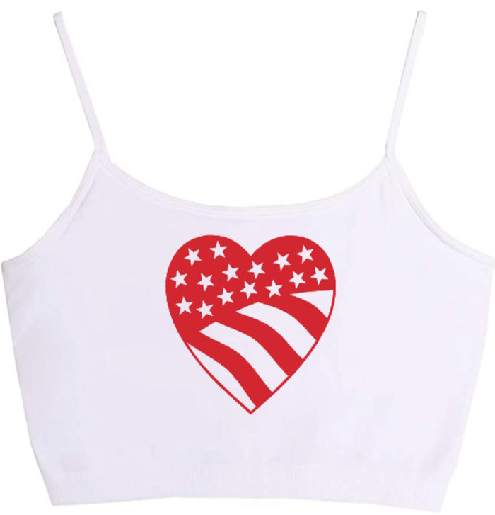 Stars & Stripes Seamless Crop Top