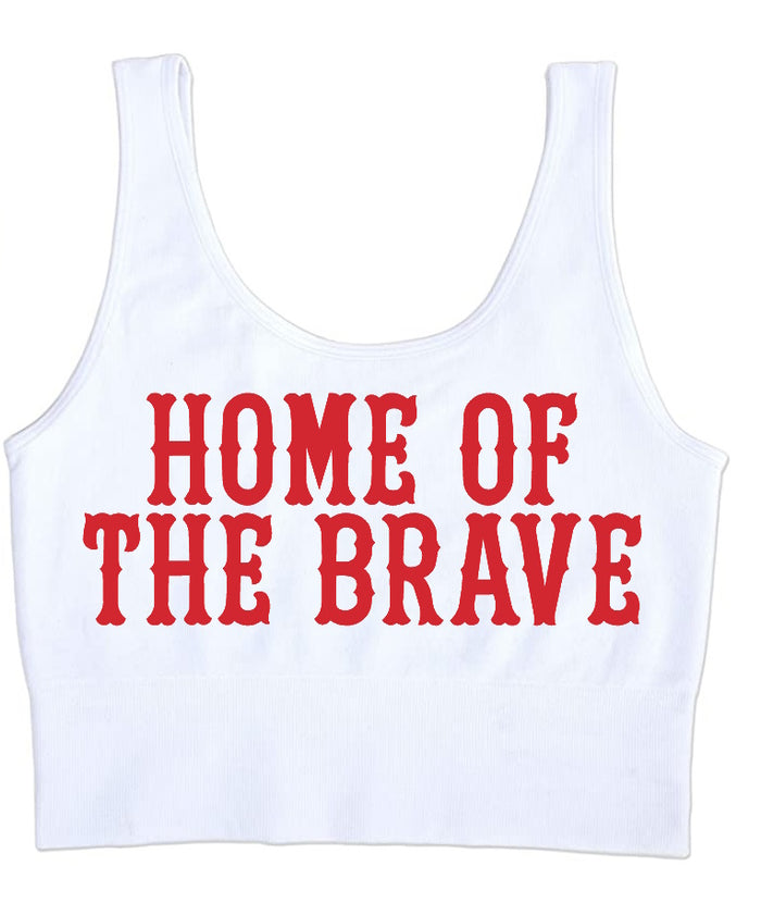 Home Of The Brave Seamless Tank Crop Top