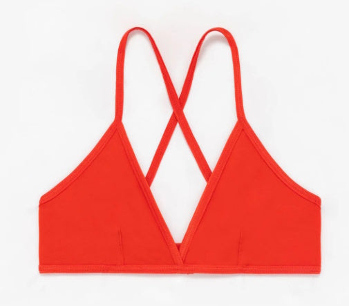 Custom Single Color Text Crossback Bralette (Available in 13 Colors)