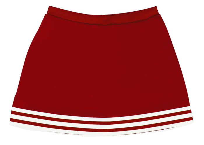 Red & White A-Line Cheer Skirt