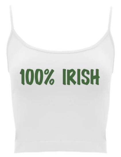 100% Irish Glitter Seamless Crop Top (Available in 2 Colors)