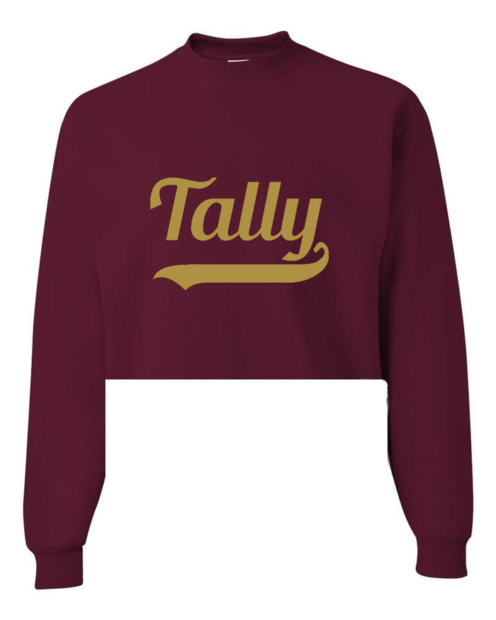 Tally Raw Hem Cropped Crewneck