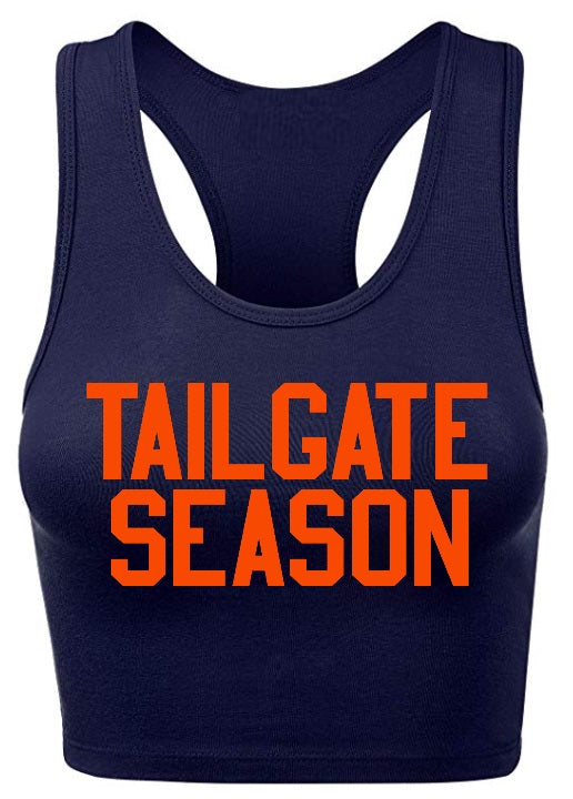 Tailgate Season Racerback Crop Top