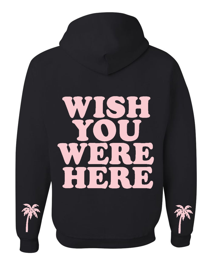 One Wish Pink Palm Tree Hoodie