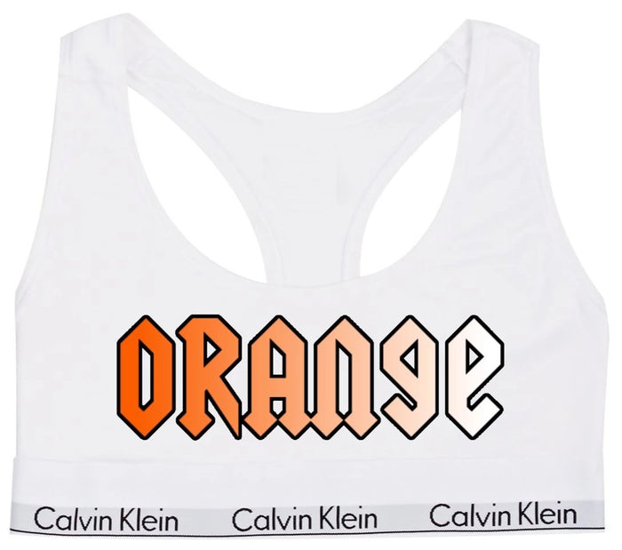 Orange Rocker Cotton Bralette (Available in 2 Colors)