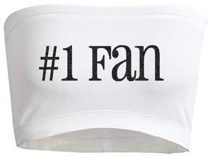 #1 Fan Glitter Seamless Bandeau (Available in 2 Colors)