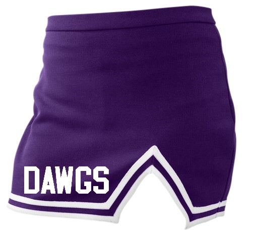 Dawgs Purple A-Line Notched Cheer Skirt