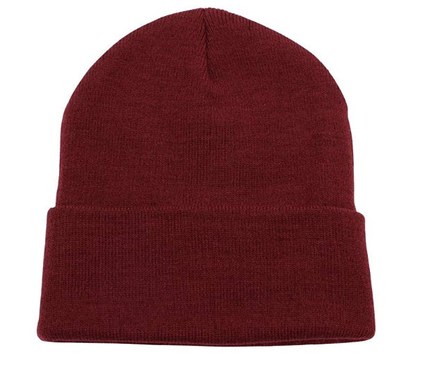 Classic Maroon Cuffed Beanie