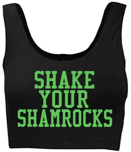 Shake Your Shamrocks Tank Crop Top (Available in 2 Colors)