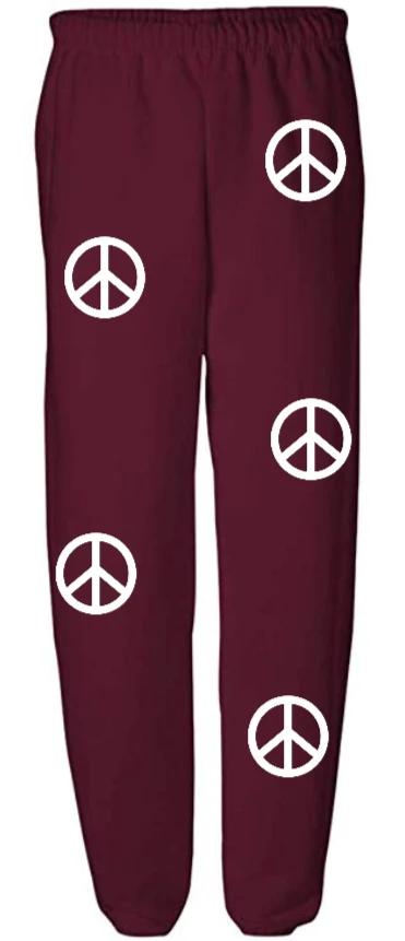 Peace Out Maroon Sweats