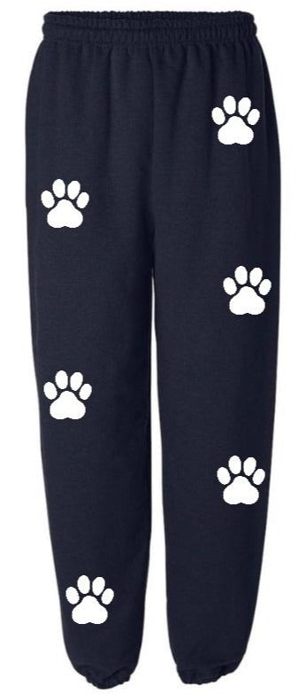 Paw Print Navy Sweats