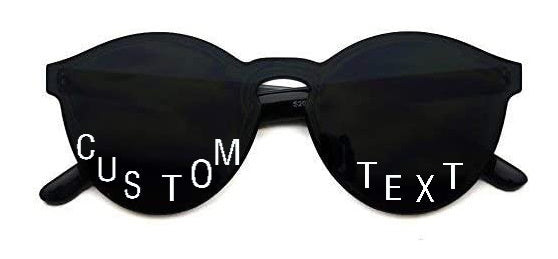 Custom Text Black Frameless Sunglasses