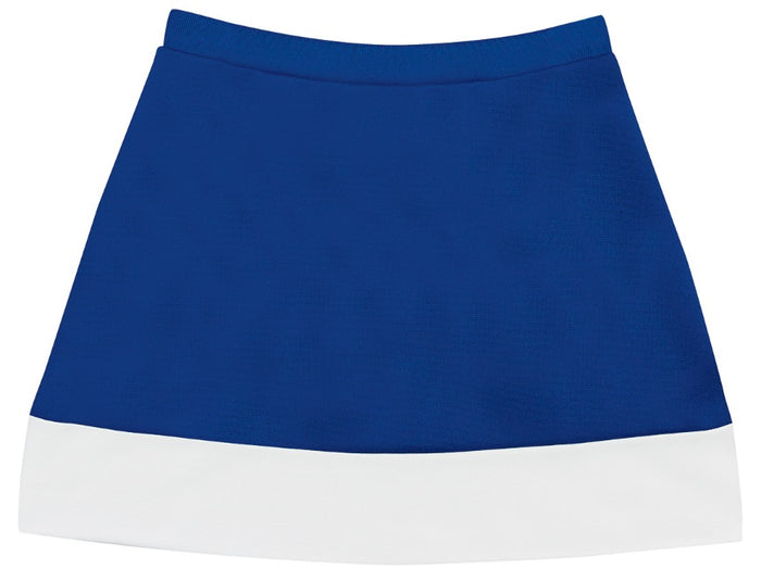 Royal Blue & White A-Line Cheer Skirt