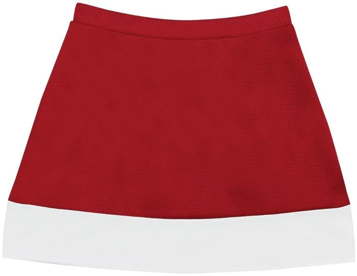 Red & White A-Line Cheer Skirt