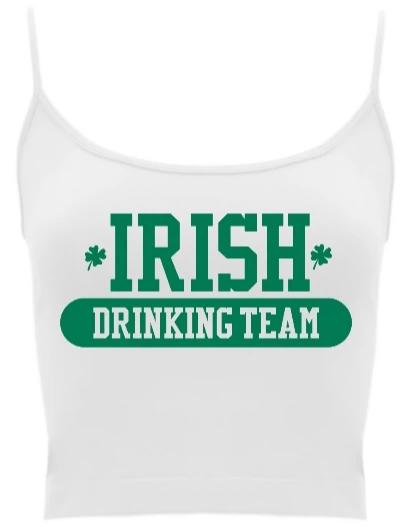 Irish Drinking Team Seamless Crop Top (Available in Two Colors)