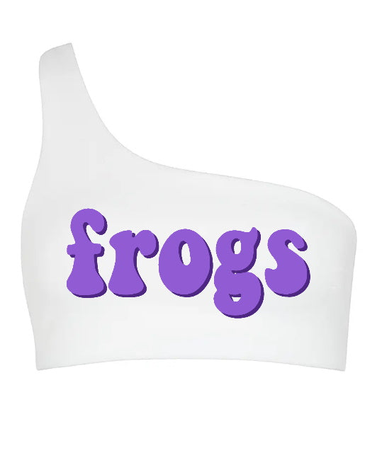 Ribbit! One Shoulder Ribbed Crop Top (Available in 2 Colors)