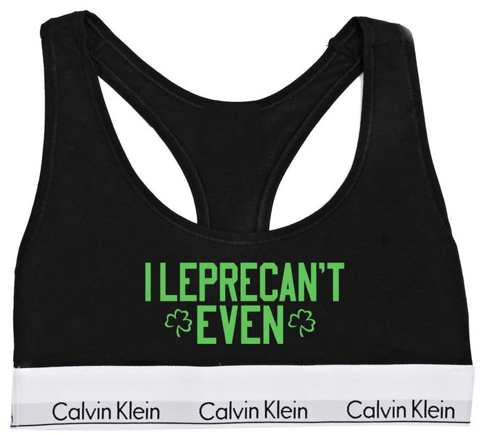 I Leprecan't Even Cotton Bralette (Available in 2 Colors)