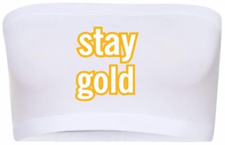 Stay Gold Seamless Bandeau (Available in 2 Colors)