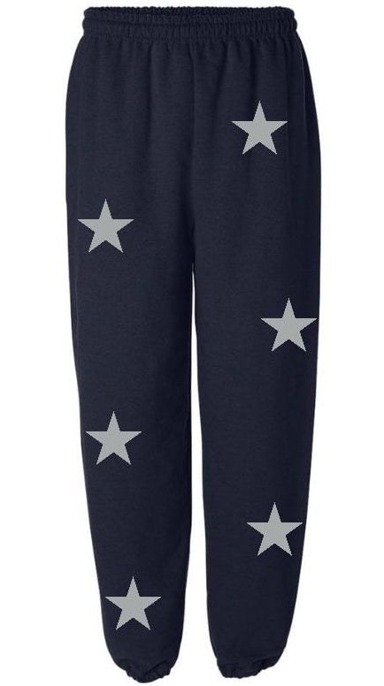 Star Power Navy Sweats with Grey Stars