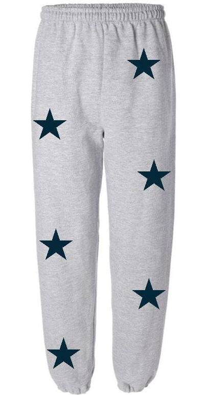 Star Power Grey Sweats with Navy Stars