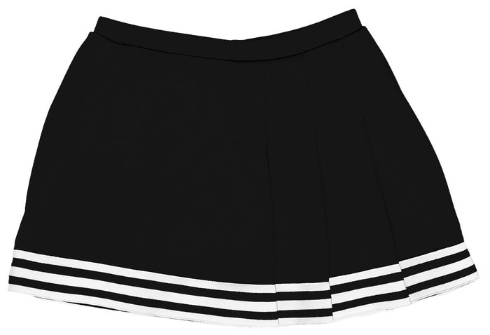 Black & White Three Pleat Cheer Skirt