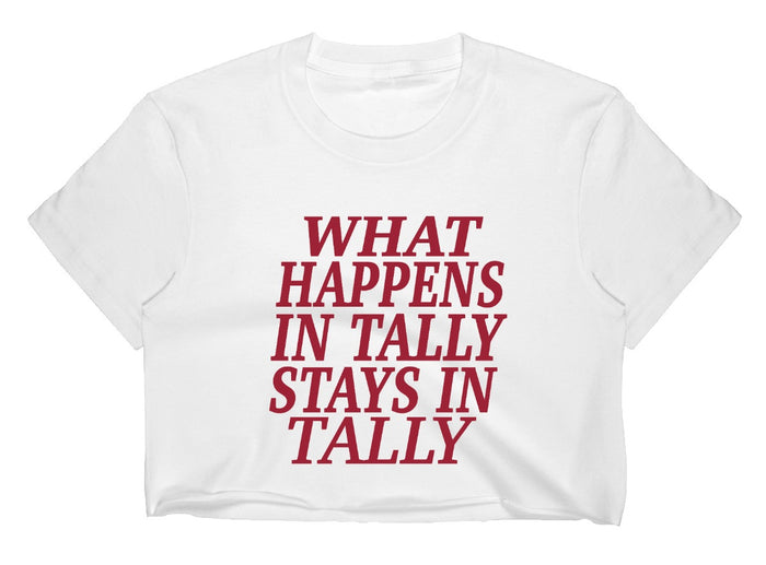 What Happens Raw Hem Cropped Tee (Available in 2 Colors)