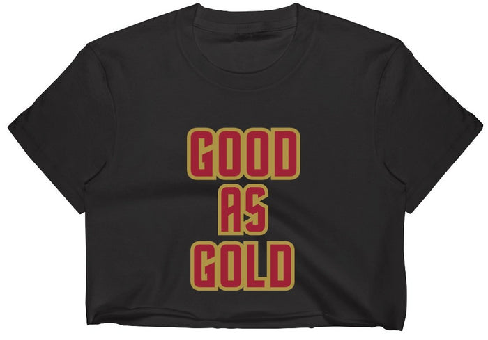 Good As Gold Raw Hem Cropped Tee (Available in 2 Colors)