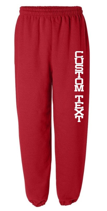 Custom Single Color Text Red Sweats