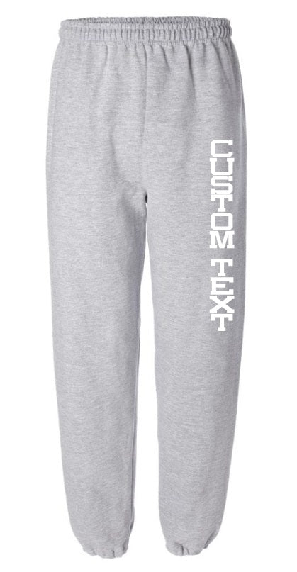 Custom Single Color Text Grey Sweats