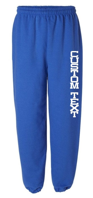 Custom Single Color Text Royal Blue Sweats