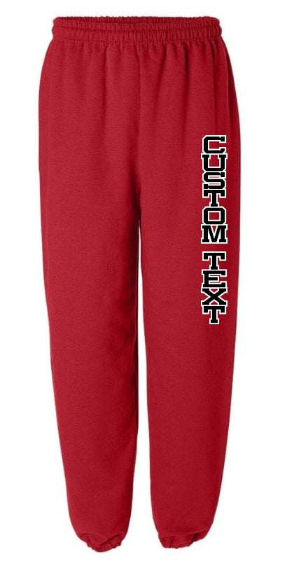 Custom Double Color Text Red Sweats