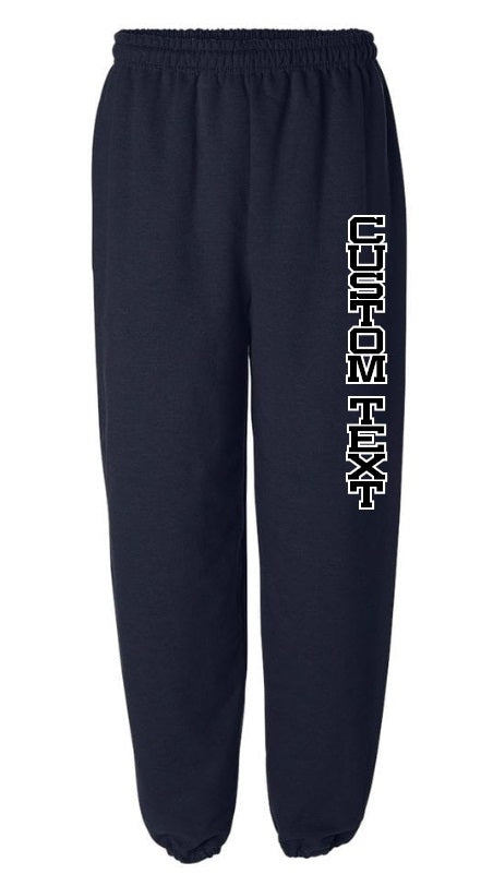 Custom Double Color Text Navy Sweats