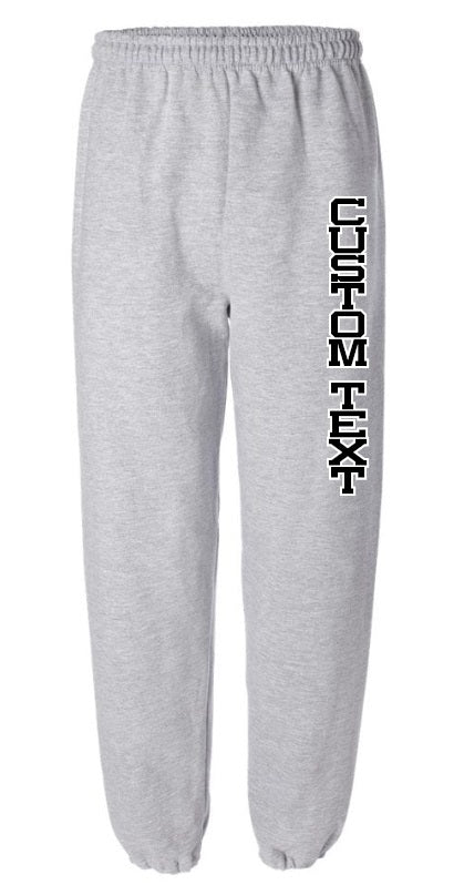 Custom Double Color Text Grey Sweats