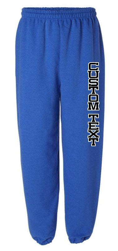 Custom Double Color Text Royal Blue Sweats