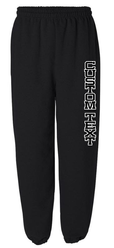 Custom Double Color Text Black Sweats