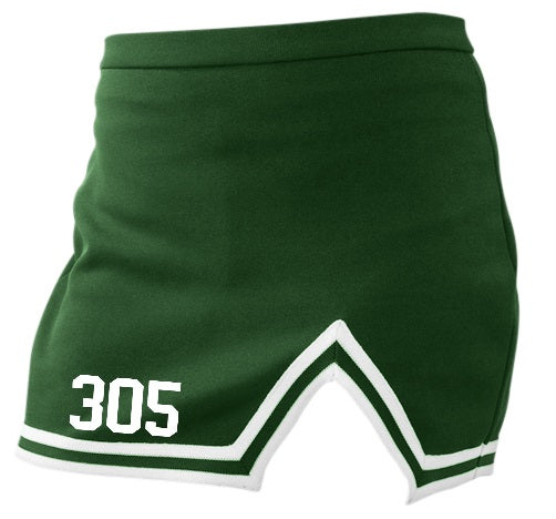 305 Forest Green A-Line Notched Cheer Skirt