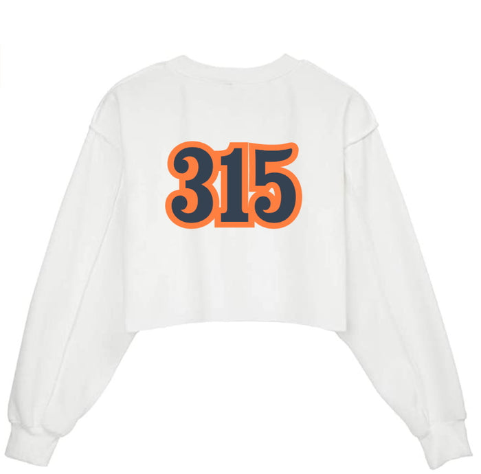 315 Raw Hem Cropped Sweatshirt