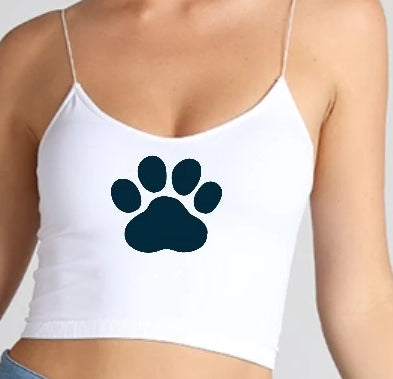 Pawsitively Adorable Seamless Skinny Strap Crop Top
