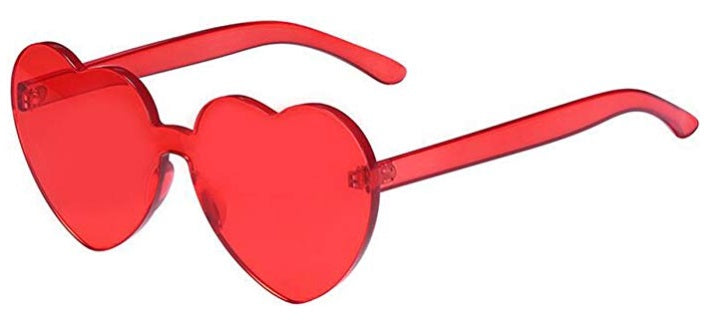 Red Heart Shaped Sunglasses